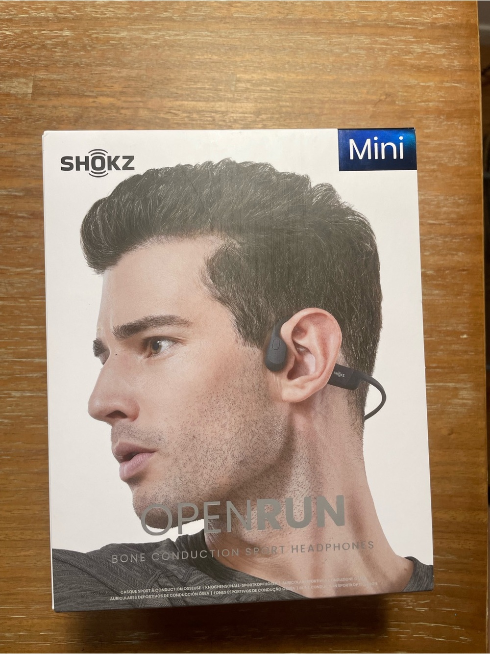 Shokz OpenRun Mini Bone Conduction Sport Headphones — Black